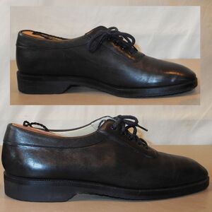 Vintage Salvatore Ferragamo Black Leather Oxfords - Men's Shoes 8D